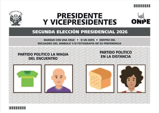 cédula de votación segunda vuelta