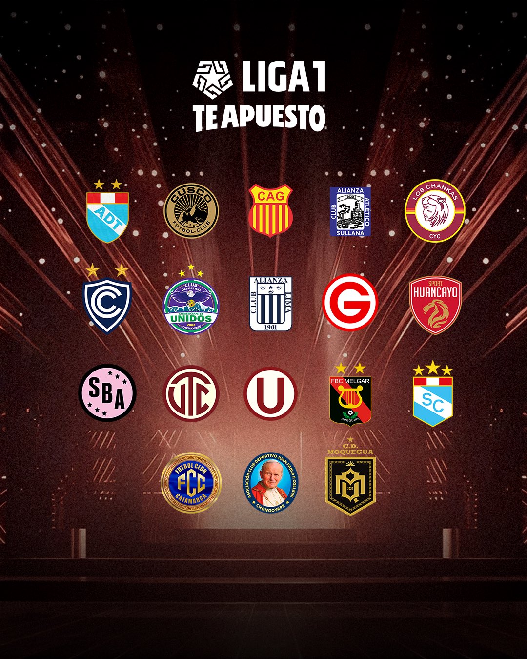 EQUIPOS DE LA LIGA 1 2026